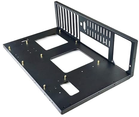 ALAMENGDA DIY Pc Test Bench, Open Chassis Case Rack for ATX/M-ATX/ITX Motherboards,Widely Body Heat Dissipation Design Open Air Pc Case, SSD Motherboards Accessories