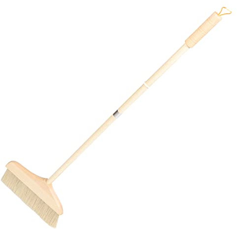 DOITOOL Detachable Wooden Long Handle Broom Foldable Soft Bristle Cleaning Brush Hanging Rope Easy Storage House Broom for Floor and Carpet Cleaning