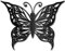 CREATCABIN Schmetterling Metall Wandkunst Dekor Blumen Schwarz Wandschilder Eisen Hängende Metallverzierung Wandskulptur Geschenk Für Zuhause Balkon Garten Wohnzimmer Dekoration Weihnachten 30x23cm