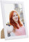 PHOTOLINI Bilderrahmen A4 Weiss Holz MDF, breiter DIN A4 Bilderrahmen 21x30, Bilder Rahmen 21x30 din a 4 mit Acrylglas, picture frame zum Aufhängen & Aufstellen, Bilder Rahmen 30x21 mit Zubehör