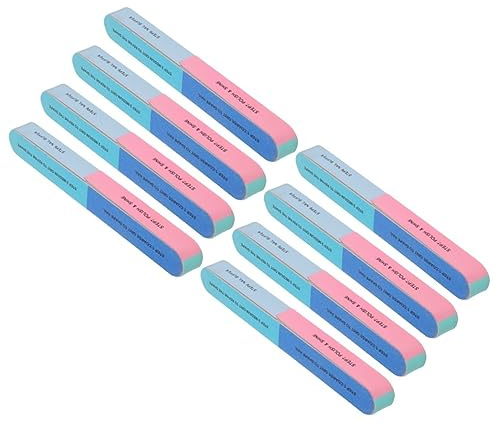 FRCOLOR Limette per Unghie 6 Lati e 7 Fasi Professionali in Spugna Set 8 Pezzi Lavabili e Numerate, Strumenti di Manicure per Donne in Uso Professionale