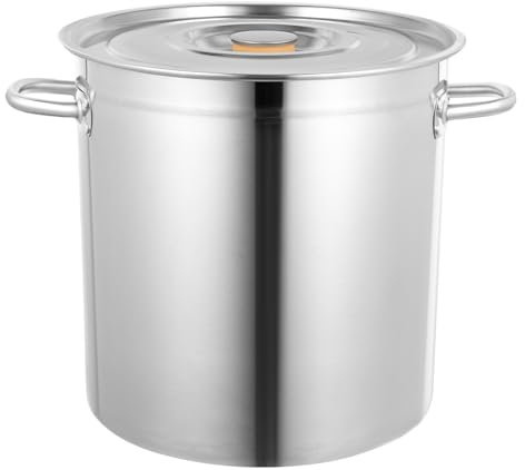 Loobiiny Marmite Inox 35 Litres Faitout Inox Casserole Electrique 35cm X 36cm Grande Casserole 201 Acier Inoxydable Grande Casserole Induction Grand RagoûT Marmite Induction