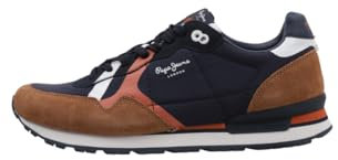Pepe Jeans Brit Road M, Zapatillas Hombre, Brown Tobacco Brown, 43 EU