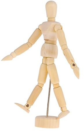 Operitacx 2St menschliche Figur aus Holz Puppe Menschenmodell aus Holz Männchen Körper Modelle Menschliches Kunstmodell Zeichnungsmodell Metall Kunsthandwerk Mann Hölzern