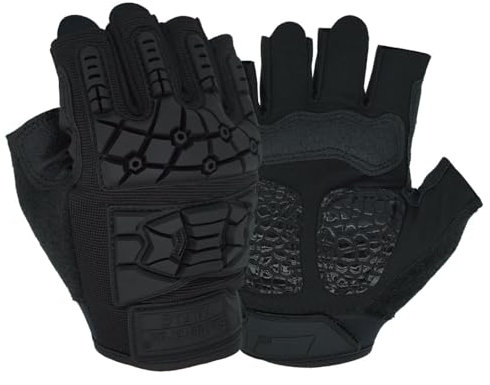 Seibertron T.H.F.I.G Tactical Gloves - Motorcycle Gloves with Anti-Vibration and Super Grip Features Black M