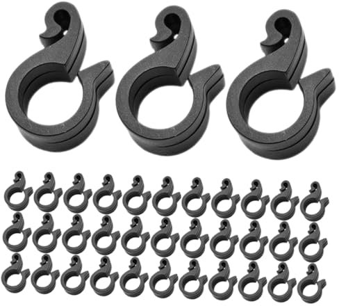 SEWOART 100piezas Clips Para Riego Plástico Duradero Abrazaderas Para Manguera Jardín y Invernadero Fijación Fácil Sin Herramientas Para Tubos Goteo