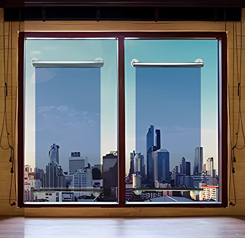 Agashi Durchsichtige, Wärmeisolierte, Einseitig Aufrollbare Jalousien Für Den Innenbereich, Rollo Für Fenster/Glastüren Mit Saugnäpfen/43 * 200Cm/17 * 78.7In