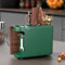 KAREFRI Knife Block Holder with Knife Sharpener, Organiser, Chopping Board Holder, Cutlery Box, Multifunctional Knife Stand, Dark Green, Polypropylene, Modern