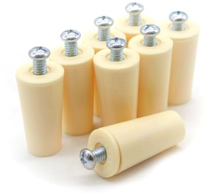 DOJA Barcelona | Topes Persianas | Pack de 8 | Topes Persiana Marfil | Longitud 40mm | PVC | Para Recambios Para Persianas Enrollables, Accesorios De Persianas, Tope Amortiguador para Persiana