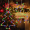 Fensterdeko Weihnachten Beleuchtet,2 Stück Fenster Beleuchtung Lichterketten Gesamt 100 LED, Weihnachtsbeleuchtung Fenster Mit 8 Lichtmodi für Weihnachten,Vorhang,Balkon,Party Innen - und Außenbereich