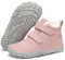 Mishansha Barefoot Enfant Hiver Bottines de Neige Fille Garçon Doublure Chaude Chaussures Hiver Bottes Rose 36 EU