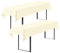 Showgeous 2 Stück Biertisch Tischdecke universal für 50cm u.70cm Biertische Hussen für Biertisch Biertischhussen Biertisch-Husse Bierzeltgarnitur Rechteckige Tischdecken Waschbar 100x250cm(Beige)