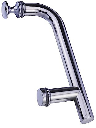 CZWWSPGT Edelstahl-Glastür-Push-Pull-Griff Badezimmer-Glastürgriff Silber Edelstahl, Dusch-Haltegriffknopf Metall-Handtuchhalter Einseitige Tür, Push-Pull-Türgriff-Sets Ersatz