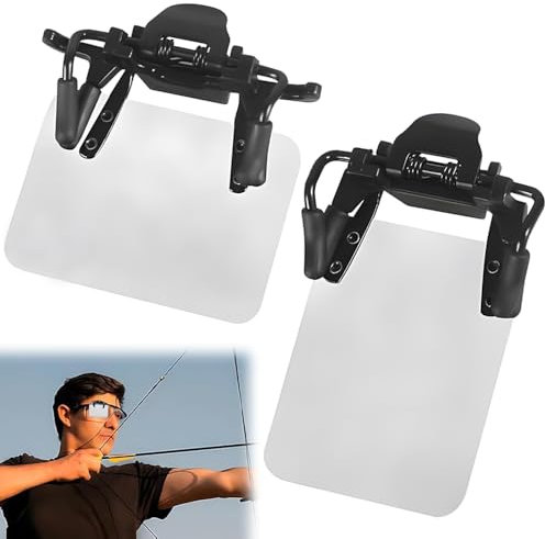 SKIKHN Patch pour Lunette de Tir, 2 Pièces Patch pour Lunette de Tir à l'arc, Patch pour Lunette de Vue Standard International, Angle Réglable a 180 °, Lunettes de tir pour Lunettes de tir (Blanc)
