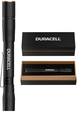 Duracell LED Stiftleuchte DF400R Pro – 400 Lumen, fokussierbar, 35m Leuchtweite, USB-C wiederaufladbar, Lithium-Akku integriert, verschiedene Lichtmodi, Aluminiumgehäuse, kompakt & robust