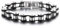 COOLSTEELANDBEYOND Männlich Herren Fahrradkette Motorradkette Armband aus Edelstahl, Motorrad Kette, Schwarz Silber Zweifarbig