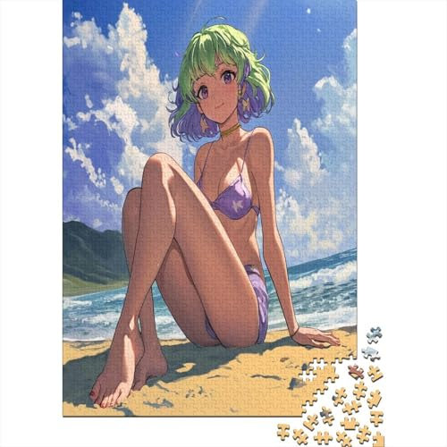 Sexy Bikini Woman Wooden Jigsaw Puzzles Stress Relief Home Wall Decor Puzzle for Adults Kids 1000pcs (75x50cm)