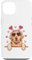 iPhone 13 Golden Retriever Heart Headband Cute Valentine’s Day Art Case