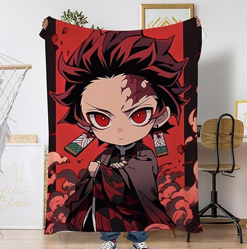 ZHATWU Anime-Charaktere Decke Decke Flannel Sofadecke Weich & Plüsch 3D Drucken Decke,for Bett Sofa,Für Bett & Sofa Reisedecke,Weiche Flauschige Decke (07,135x200cm)