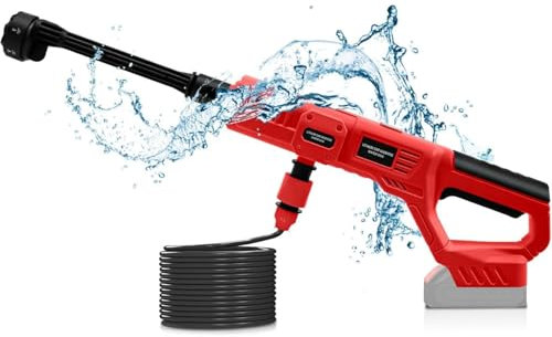 Cordless Pressure Washer Compatible with Milwaukee M18 18V Battery, 750PSI Portable Power Washer, with 6-in-1 Adjustable Nozzle, Foam 16ft Hose for Car, Lawn, Garden (NO Battery)