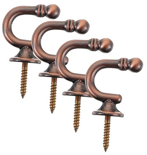 Healifty 4Piezas Ganchos para Cortinas Vintage de Fijaciones Elegantes para Sujetar Cortinas la Pared Diseño Clásico y Decorativo para Alzapaños Salones