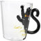 PEPLAYTAL Tasse Verre Mignon Chat Tasse à Café Transparente pour Bureau et Maison pour Thé Lait Cocktails et Boissons Variées Charmant pour Amoureux