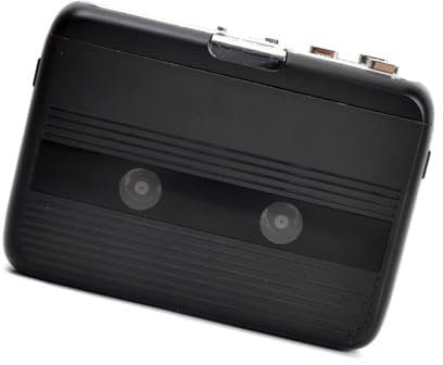 KIXZSAZ Reproductor de Cassette de 5V/5W, Reproductor de Radio de Doble Canal, con Conector de 3,5mm, grabadora de Cinta, búsqueda de Canales FM, Viajes al Aire Libre