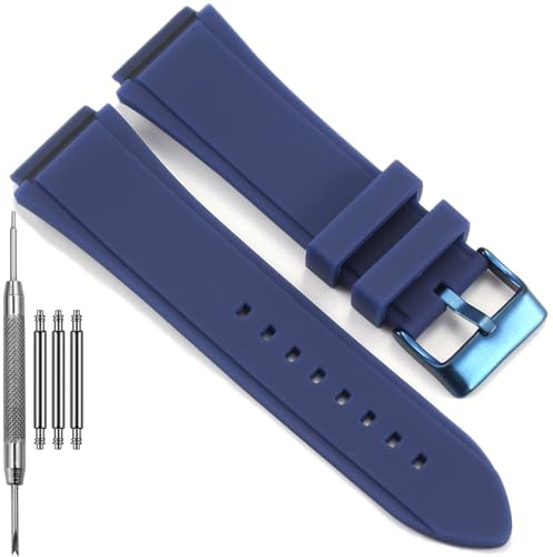Silikon-Armband, kompatibel mit Guess W0040G7 W0247G3 W0040G3, 22 mm, Ersatzband für Damen und Herren, Blau