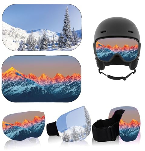 KARELLS 2 Stück Skibrillen Schutz Überzug, Skibrillenschutz Tragbarkeit, Mikrofaser Goggle Cover für Ski & Snowboard, Kratzschutz&Staub,Skibrillen Schutzhülle, Ski Goggle Cover für Alle Schibrillen