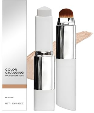 Foundation mit Farbwechsel, weiße koreanische Creme, Farbwechsel, Foundation-Stick, Creme-Change, mit Pinsel, feuchtigkeitsspendend, Hautfarbe, Full Coverage Conceale