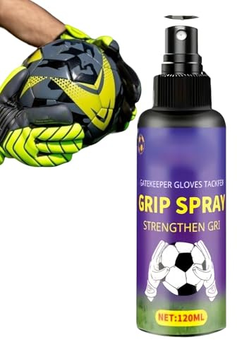 Football Grip Spray,120ml Football Goalkeeper Gloves Glue,Goalkeeper Grip Enhancer Glue - for Training Club Court College Game Practice League Field Outdoor