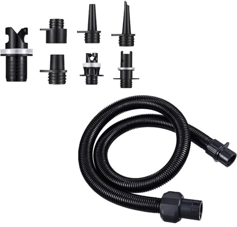 BE-TOOL Paddle Board Pump Adaptor Accessories, Inflatable Boat Sup Pump Adapter & Hose Kit with 7 Nozzles Kayak Hardware for Board Boat Tent Pool