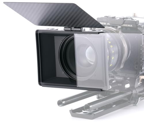 Tilta Matte Box 4x5,65 Filterrahmen Mini Matte Box für DSLR und Spiegellose Kameras, mit 4 Objektivadapterring(67/72/77/82mm) MB-T15