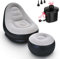 Deluxe Inflatable Lounger Ottoman Couch Foot Stool Seat With/Without Electric Air Pump (Deluxe Lounger + Electric Air Pump)
