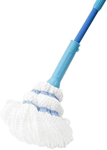 Spontex Twist Mop– Mop lavapavimenti in microfibra con sistema di strizzatura automatica integrato– Pad di pulizia non graffiante per macchie difficili – Pulisce pavimenti in laminato–Testina lavabile