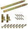 BRESKO Ladenband mit Kloben und Schrauben Set gelb verzinkt 300-800 mm Torband Türband Scharnier Tor Gartentor (500x40 mm - Ø 16 mm)
