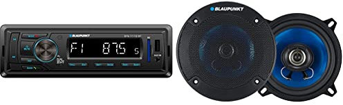 Blaupunkt BPA1119BT Autoradio, 1 DIN, Bluetooth, USB, Schwarz & Auto-Lautsprecher BLAUPUNKT icx542 5.25 130 mm, 210 W