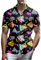 PmseK Herren 80er 90er Memphis Hawaiihemden V-Ausschnitt Kurzarm Sommer Casual L 1 Count