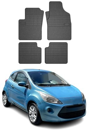 OMAC Fußmatten für Ford Ka 2008-2016 TPE 4tlg Schwarz | Automatten, Gummimatten, Allwetter, Antirutsch, fahrzeugspezifisches Produkt, wasserdicht