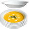 KADAX Lot de 6 assiettes creuses, bols à soupe, bol à soupe, en verre trempé, passe au lave-vaisselle, salade blanche, assiette profonde pour soupes, pâtes, salade (blanc, 23 cm)