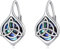Keltische Ohrringe Damen 925 Sterling Silber Keltisches Knoten Creolen Ohrringe Abalone Muschel Schmuck Geschenk (Abalone Muschel)