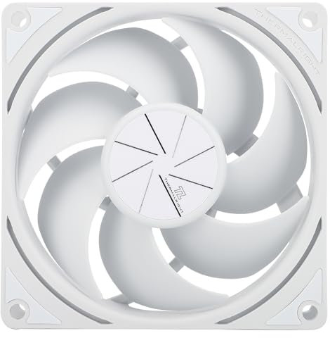Thermalright TL-P9W CPU Fan, Computer Case Cooling Quiet 4PIN PWM PC Fan, High Performance 92mm Silent Cooler, 2200RPM Speed, CPU Cooling(White)