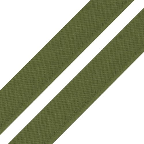 5m Paspelband Stoffband Nähkante Paspelschnur zum Nähen 10mm breit Farbwahl, Größe:10mm, Farbe:olivgrün