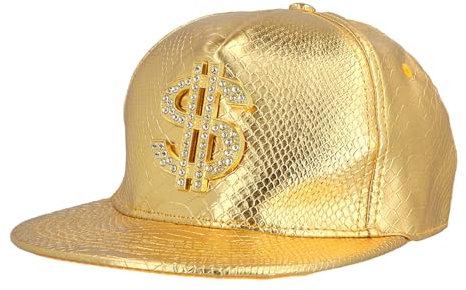 Boland - Dollar Mütze, Basecap für Erwachsene, Kappe, 90er Jahre, Baseballkappe für Festival, Karneval und Mottoparty