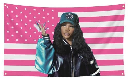 Xuseoua S-Z-A Flag 3X5 Ft Funny Tapestry 90x150cm For Decorate Clubs Concerts Bars University Dormitories Living Rooms Bedrooms,with 4 Brass Grommets for Easy Hanging