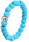 Hernin Perlen Ringe Damen Elastisch Naturstein Stretch Ring Kristall Perlen Ringe mit Goldperle Naturstein Perlen Ring Anti Stress Ring Elastischer Ring Bunt Stapelbar Ring Damen Mädchen (Seeblau)