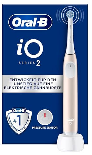 Oral-B iO Series 2 Elektrische Zahnbürste/Electric Toothbrush, 1 Aufsteckbürste, 3 Putzmodi für Zahnpflege, Magnet-Technologie, Designed by Braun, Calm Pink
