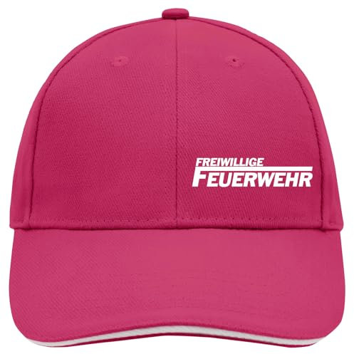 Huuraa Unisex Kappe Freiwillige Feuerwehr Geschenk Pink/White Freiwillige Feuerwehr Mitbringsel