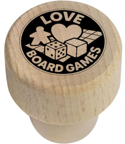 19mm 'Love Board Games' Wooden Bottle Stopper/Cork (BS00032121)
