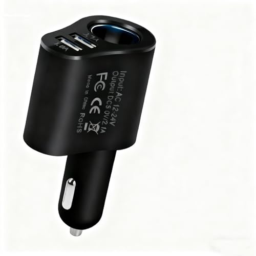 3 in 1 Adapter Auto Zigarettenanzünder Auto-USB-Adapter-Ladegerät 12V/24V Auto-Splitter-Adapter,Ladeausgang, Intelligentes Schnelles Ladegerät